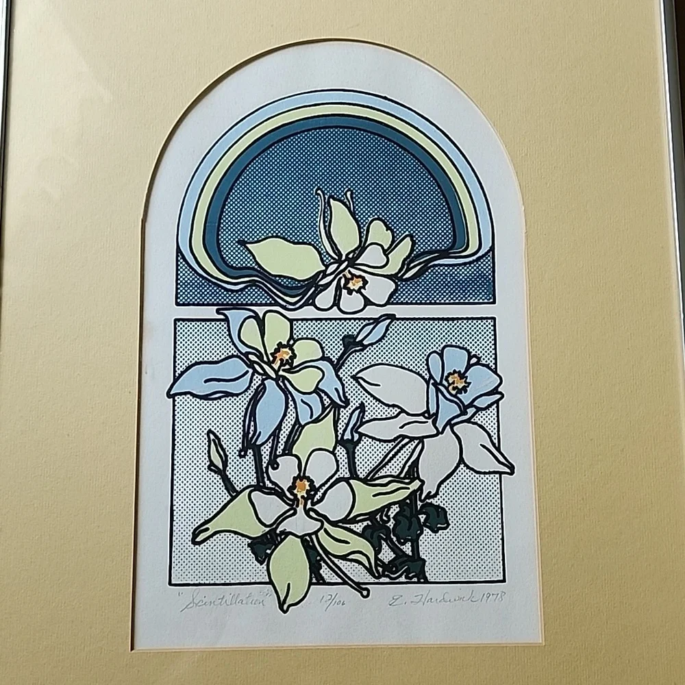 VINTAGE E. HARDWICK 1978 "SCINTILLATION" SIGNED # & FRAMED  PRINT 13.5" x 18.5" - Picture 2 of 12